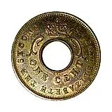 1 цент 1957, KN, знак монетного двора: "KN" - Кингз Нортон Металл, Бирмингем [Восточная Африка]