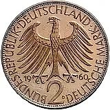 2 марки 1960, D, Макс Планк [Германия]