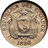 1 сентаво 1884-1886 [Эквадор]