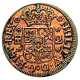 2 мараведи 1744-1746 [Испания]