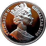 1 крона 2000, 100 лет со дня рождения Королевы-матери [Гибралтар]