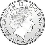 5 фунтов 2013, Крещение Принца Джорджа Кембриджского [Великобритания]