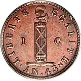 1 сантим 1846, AN.43 с точкой [Гаити]