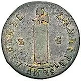 2 сантима 1828-1842 [Гаити]