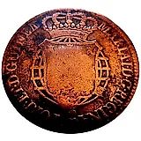 1 Macuta 1789, Countermarked on ½ Macuta [Angola]