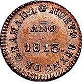 2 реала 1813, На аверсе надписи [Колумбия]
