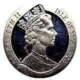 1 крона 1994, Чемпионат мира по футболу 1994, США /3 игрока, мяч внизу/ [Остров Мэн]