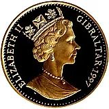 1 крона 1997, 50 лет свадьбе Королевы Елизаветы II и Принца Филиппа /Елизавета II и младенец/ [Гибралтар]