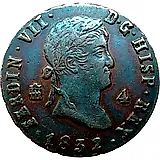 4 мараведи 1816-1833 [Испания]