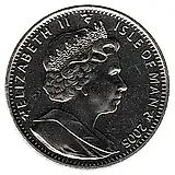 1 крона 2005, 200 лет Трафальгарскому сражению - Наполеон и Нельсон [Остров Мэн]