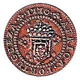 5 Reis 1770-1771, Counterstamped on V Reis [Angola]