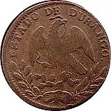 ¼ реала 1866, Герб Мексики на аверсе. "ESTADO" [Мексика]