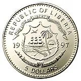 5 долларов 1997, Кенгуру [Либерия]