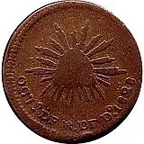 ⅛ реала 1828, Отметка "D" на реверсе [Мексика]