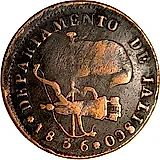 ¼ реала 1836, Женская фигура на реверсе [Мексика]