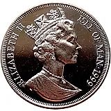 1 крона 1999, 30 лет первому человеку на Луне /Маринер-9/ [Остров Мэн]