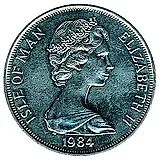 1 Crown 1984, 30th Commonwealth Parliamentary Conference - 2 Portraits [Isle of Man]