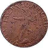 ¼ реала 1855, Надпись "DEPARTAMENTO DE CHIHUAHUA" на аверсе [Мексика]