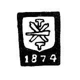 Городское клеймо Тулы 1874 г. "Пушка и два молотка"