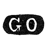 Maker's Mark of Master Gustav Magnus Akerblom - Leningrad - Initials "GO"