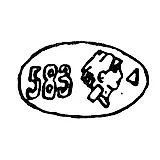 Fineness Mark "583" Worker's Head with Hammer