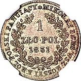 1 злотый 1831, KG