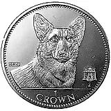 1 крона 1991, корги [Гибралтар] Proof