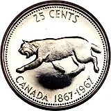 25 центов 1967, 100 лет Конфедерации Канада [Канада]