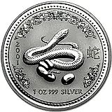 1 доллар 2001, год змеи [Австралия]