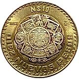 10 новых песо 1992 [Мексика]