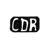 Master's Mark of Reveldt Christian Diedrich - Riga - initials "CDR" - 1793