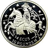 14 экю - 10 фунтов 1992 [Гибралтар] Proof