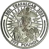 5 фунтов 2005, Нельсон [Гибралтар] Proof