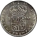 1 крона 1967, U [Швеция]