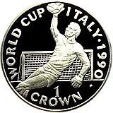 1 крона 1990, вратарь [Гибралтар] Proof