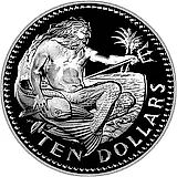 10 долларов 1974 [Барбадос] Proof