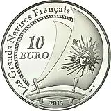 10 евро 2015, линейный корабль Солей Рояль [Франция] Proof