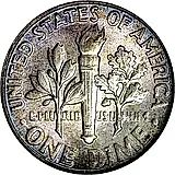 10 центов 1954, без обозначения монетного двора [США]