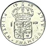 1 крона 1968, U [Швеция]