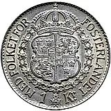 1 крона 1938 [Швеция]