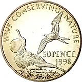 50 пенсов 1998, фрегаты [Остров Вознесения / Острова Святой Елены, Вознесения и Тристан-да-Кунья] Proof