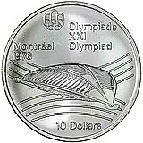 10 долларов 1976, олимпийский велодром [Канада]