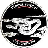 100 драмов 2007, гадюка Радде [Армения] Proof