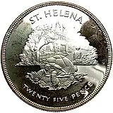 25 пенсов 1977, гигантская черепаха [Остров Святой Елены / Острова Святой Елены, Вознесения и Тристан-да-Кунья] Proof