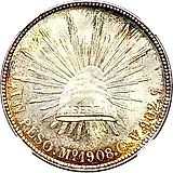 1 песо 1908 [Мексика]