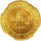 20 марок 1891, L