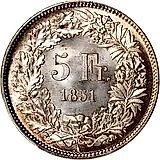 5 франков 1851 [Швейцария]