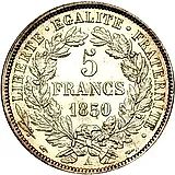 5 франков 1850, A, знак монетного двора: "A" - Париж [Франция]