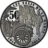 50 евро 2014, марнское такси, Серебро [Франция]