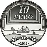 10 евро 2015, крейсер Кольбер [Франция] Proof